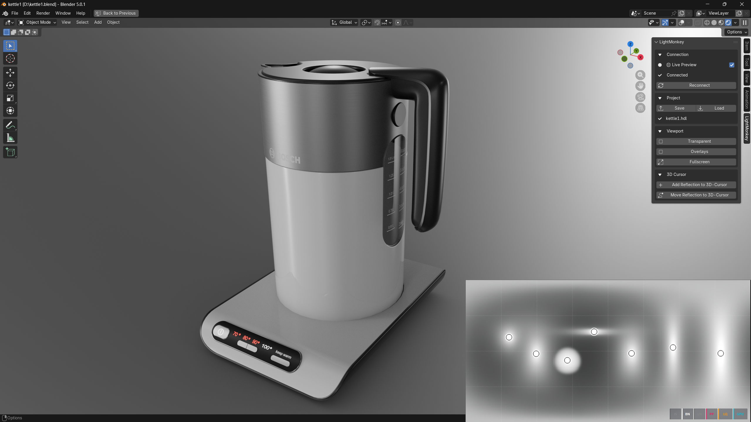 LightMonkey-HDR in Blender